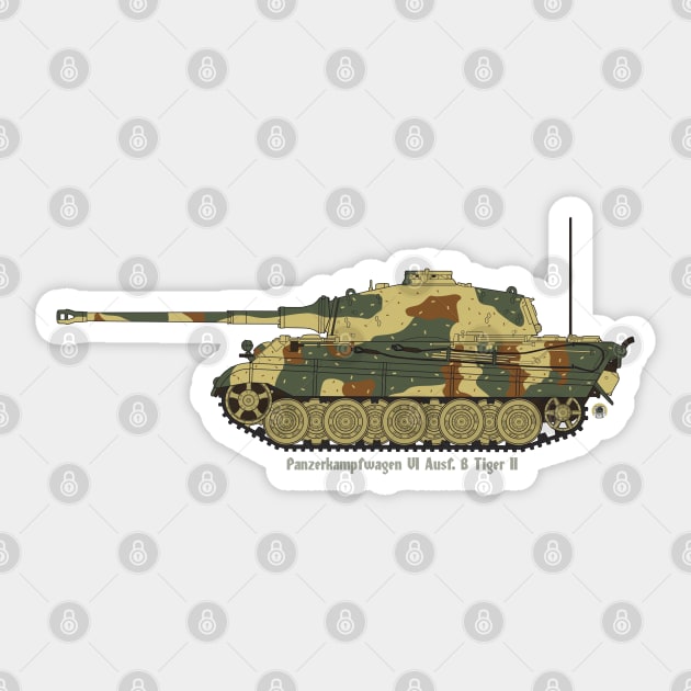 Panzerkampfwagen VI Ausf. B Tiger II Sticker by FAawRay